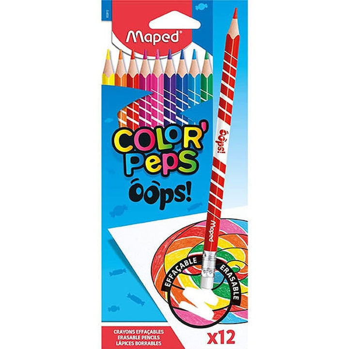 Maped Oops Erasable Colour Pencils - Bbag | India’s Best Online Stationery Store