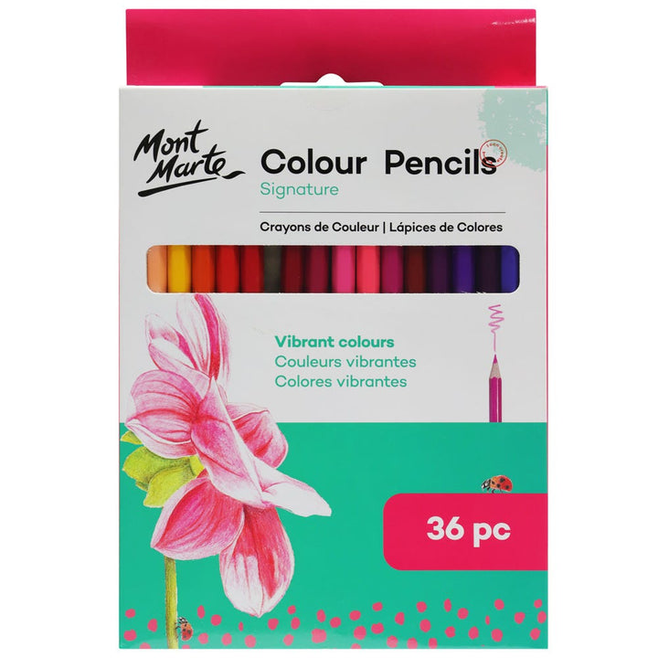 36 Vibrant Colour Pencils Signature Set - Perfect for Artists