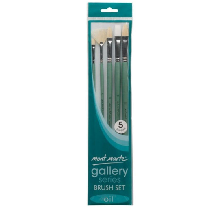 Mont Marte Gallery Series Oils Brush Set (Pack Of 5)