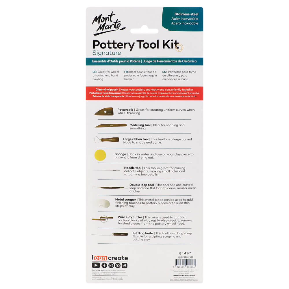 Pottery Tool Kit Signature 10pc set