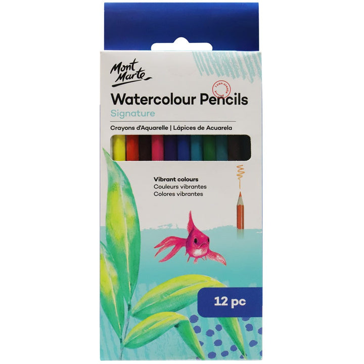 Watercolour Pencils Signature 12pc – Vibrant Colours & Versatile Effects