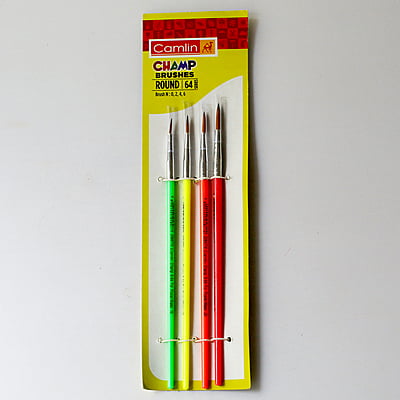  A Pack of Camlin Champ Brushes Round 