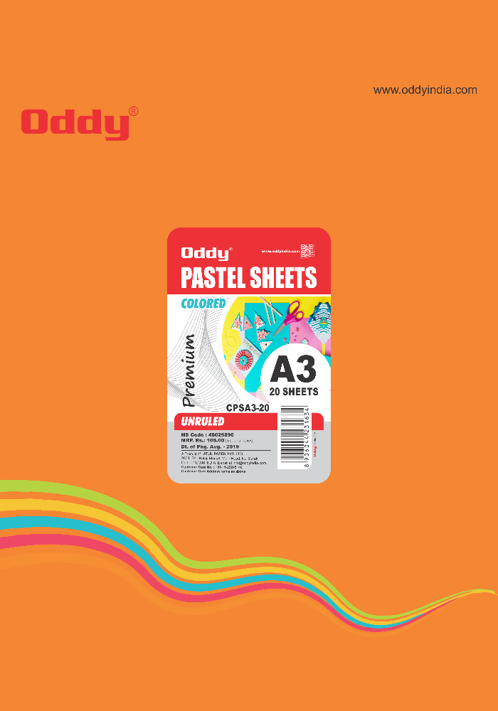 Oddy Premium Pastel Coloured Sheets - Bbag | India’s Best Online Stationery Store