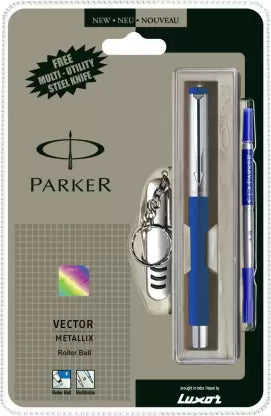 Parker Vector Metallix Roller Ball Pen - Bbag | India’s Best Online Stationery Store