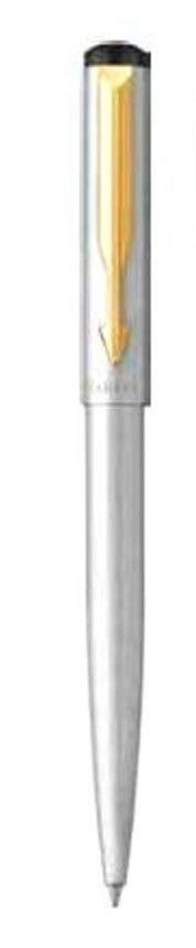 Parker Vector Stainless Steel With Gold Trim Ball Pen - Bbag | India’s Best Online Stationery Store