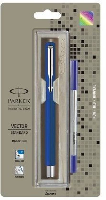 Parker Vector Standard With Stainless Steel Trim Roller Ball Pen