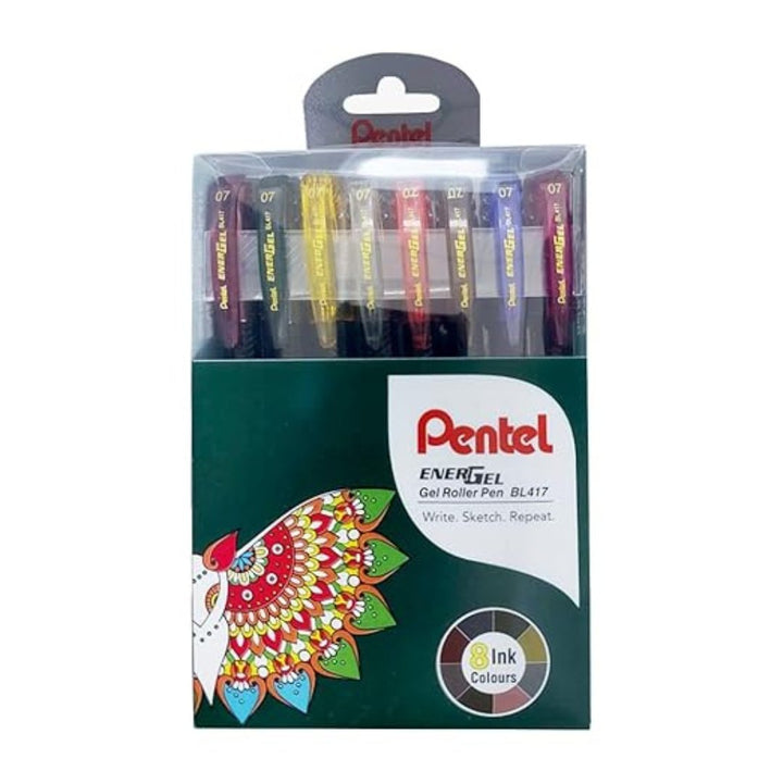 Pentel Energel Roller Gel Pen New Mix BL417 (8PCS Set)