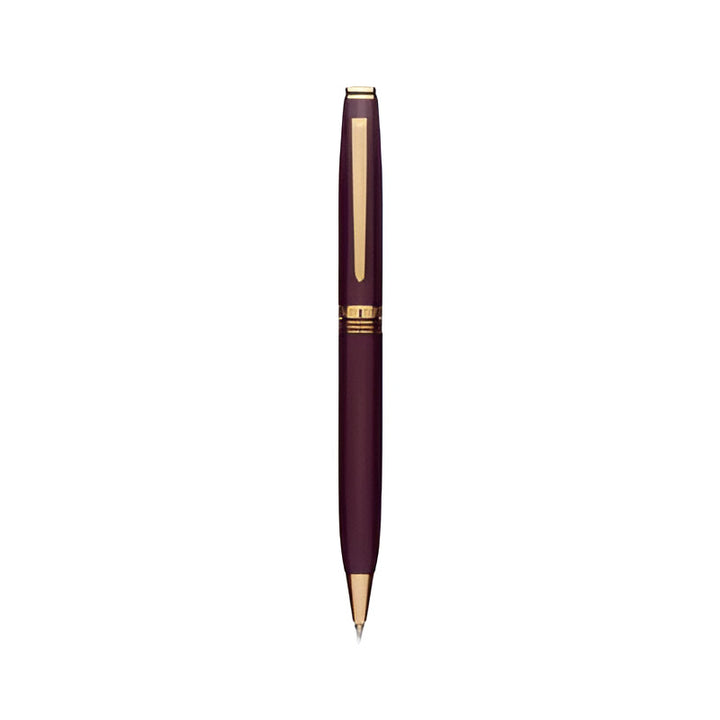 Elegant Contemporary Bordeaux Ballpoint Pen with Gold Trims