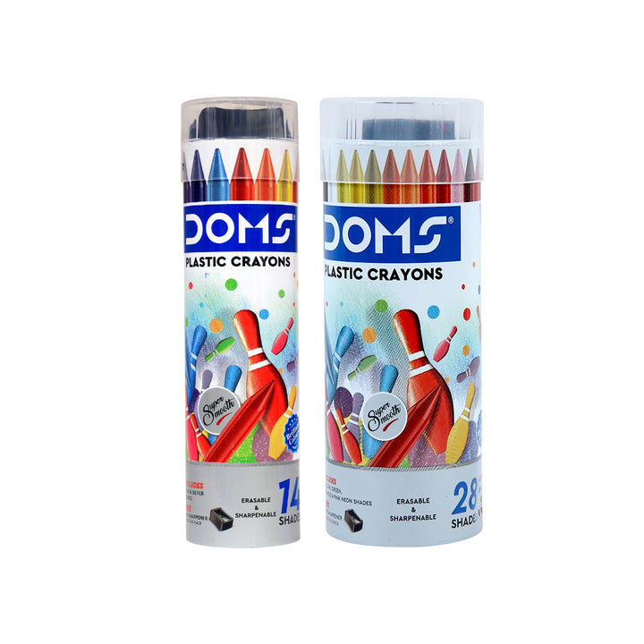 DOMS Plastic Crayons - Bbag | India’s Best Online Stationery Store