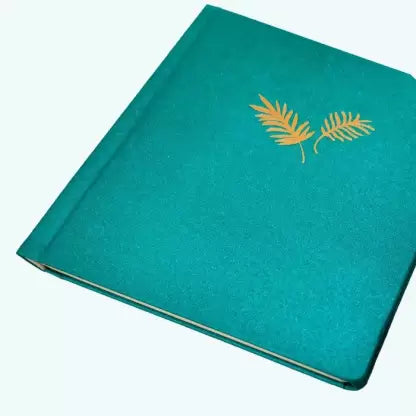 Creative Convert Sea Green Golden Leaf Journal