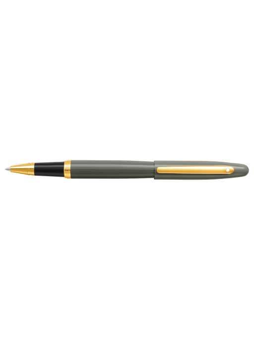 Sheaffer VFM 9427 Light Gray Rollerball Pen with PVD Gold Tone Trim