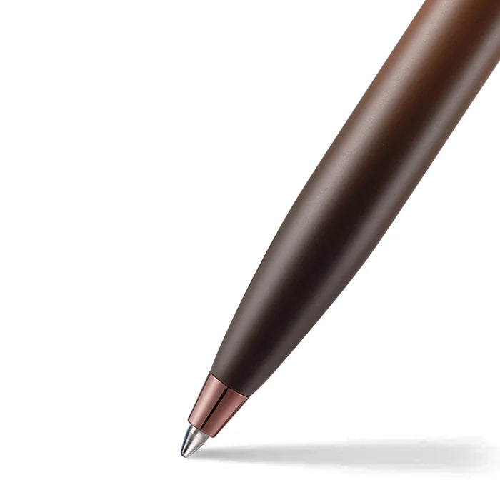 Sheaffer 9374 Coffee Edition Matt Brown Ballpoint Pen with Regal Brown PVD Trims