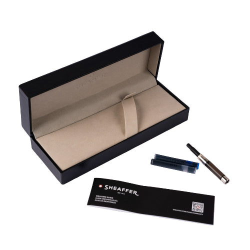 Sheaffer Icon Füllfederhalter Metallic-blau | Mit Kappenspitze & Vintage-Clip | In Geschenkbox