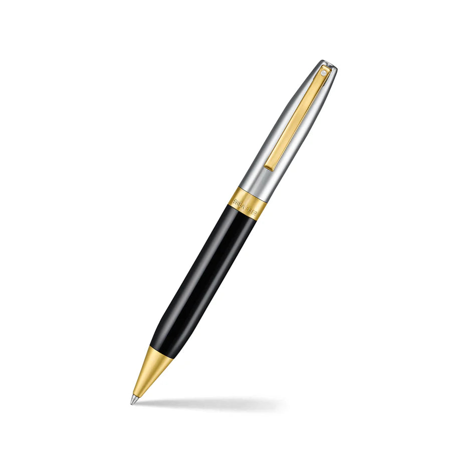 Sheaffer Legacy  Ballpoint Pen Black Chrome Gold Trim Bbag | India’s Best Online Stationery Store
