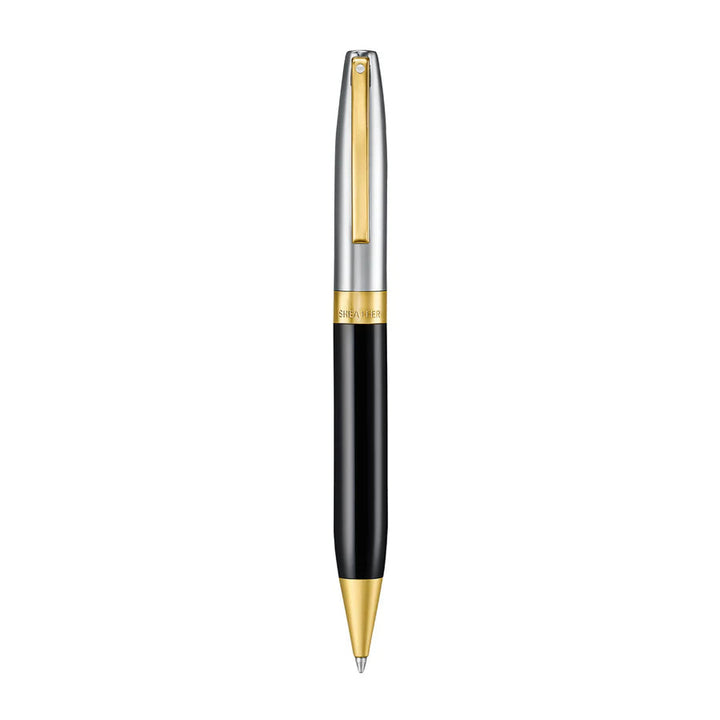 Sheaffer Legacy  Ballpoint Pen Black Chrome Gold Trim Bbag | India’s Best Online Stationery Store