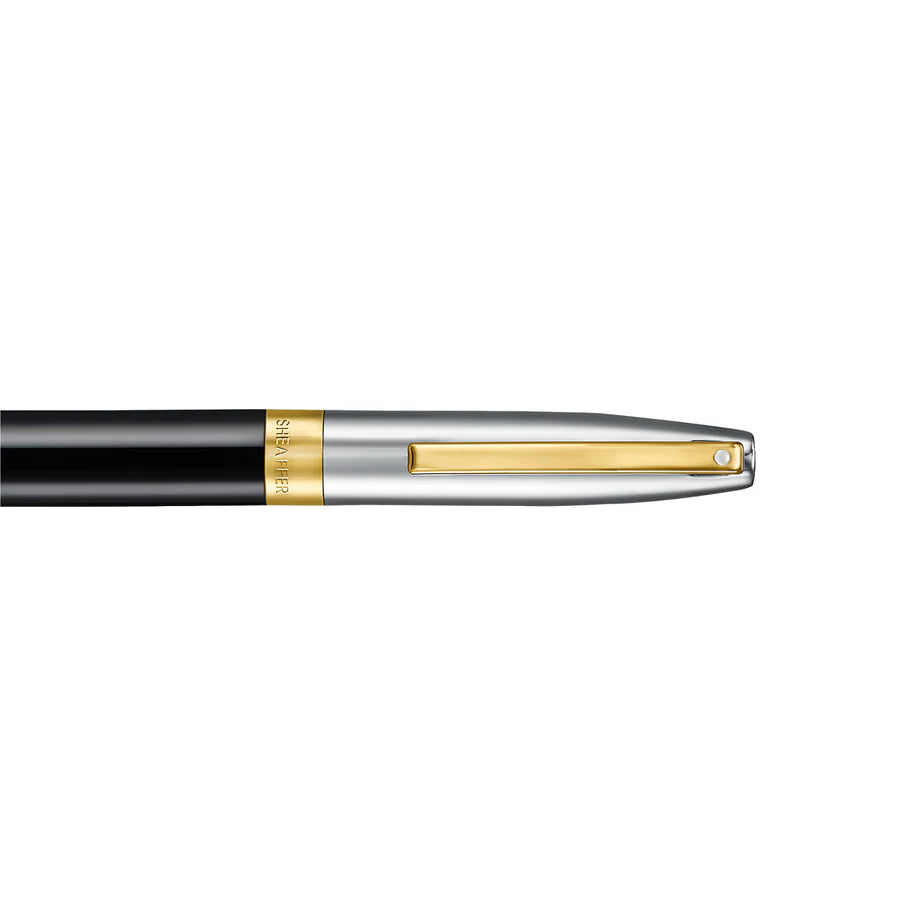 Sheaffer Legacy  Ballpoint Pen Black Chrome Gold Trim Bbag | India’s Best Online Stationery Store