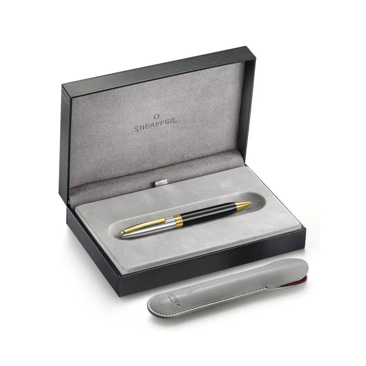 Sheaffer Legacy  Ballpoint Pen Black Chrome Gold Trim Bbag | India’s Best Online Stationery Store