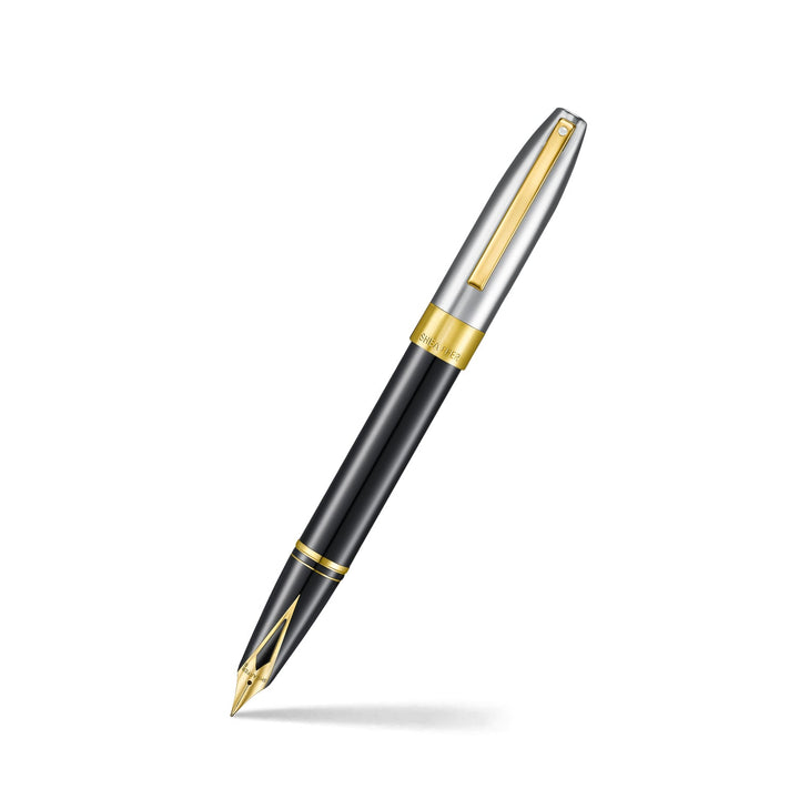 Sheaffer Legacy 9065 Fountain Pen Black Chrome Gold Trim Bbag | India’s Best Online Stationery Store