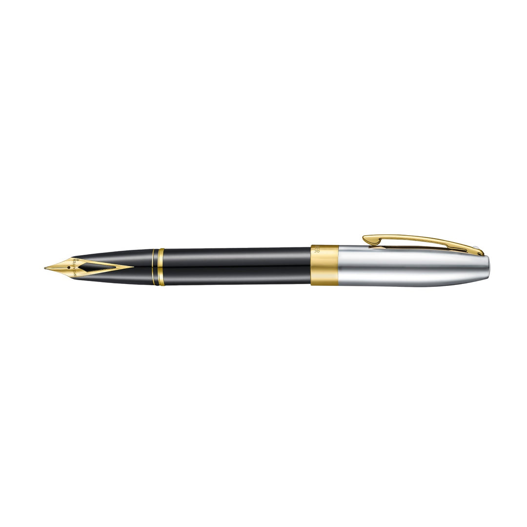 Sheaffer Legacy 9065 Fountain Pen Black Chrome Gold Trim Bbag | India’s Best Online Stationery Store