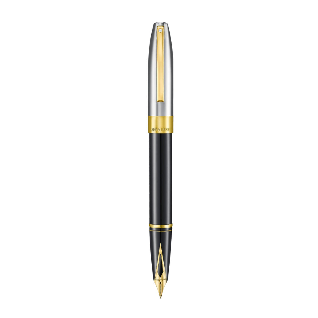 Sheaffer Legacy 9065 Fountain Pen Black Chrome Gold Trim Bbag | India’s Best Online Stationery Store