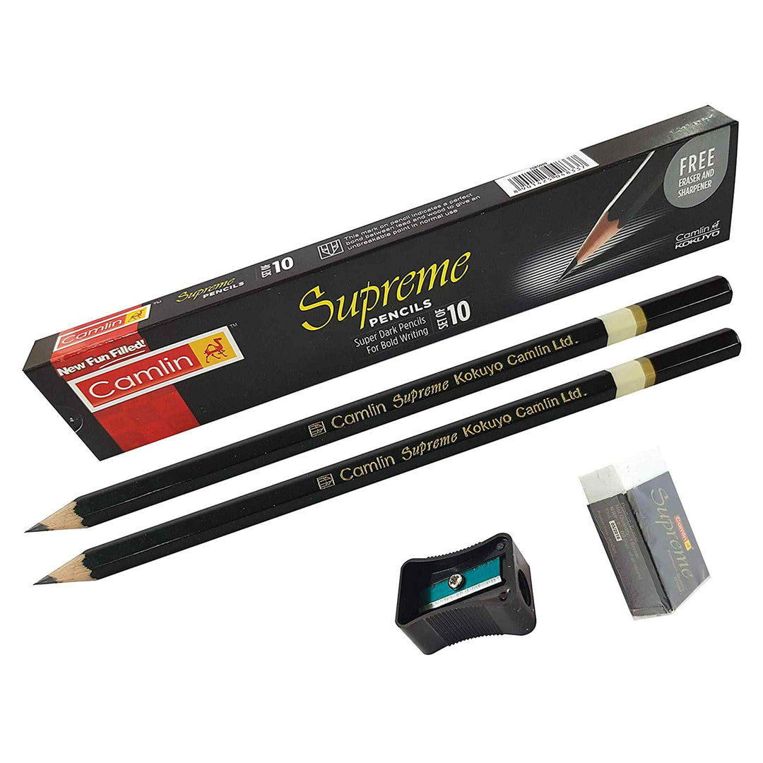 A Set Of 10 Camlin Supreme Pencil Sharpener And Eraser