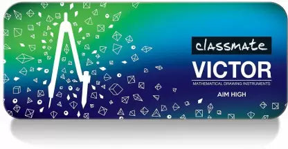 Classmate Victor Geometry Box in green and blue gradient colour 