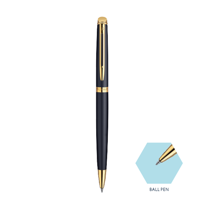 Waterman Hemisphere Matte SS Black CT Ball Pen