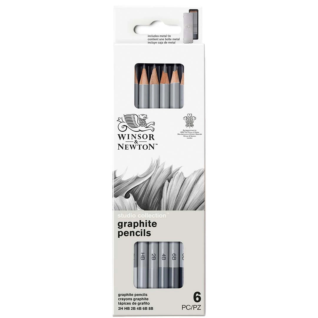 Winsor & Newton Studio Collection Premium Graphite Pencil  x6