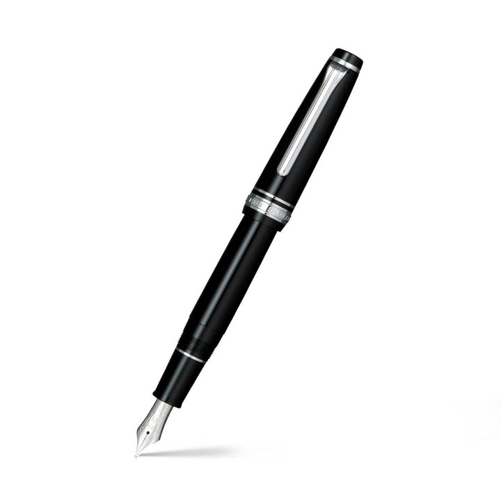 Sailor Professional Gear Slim Fountain Pen (14K Medium) Black with Rhodium-plated Trims Bbag | India’s Best Online Stationery Store