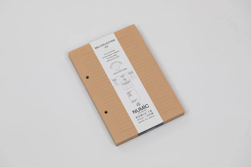 Numic WSJ 2.0 A5 Memo Notepads – Kraft, Orange, Purple & Pink | 100 Grid Pages | 75/80 GSM