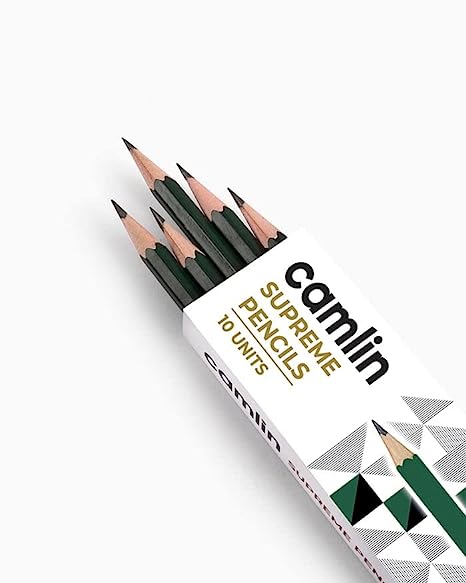 A Pack of 10 Units of  Camlin Supreme Smooth & Dark Pencil